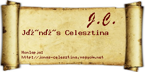 Jónás Celesztina névjegykártya